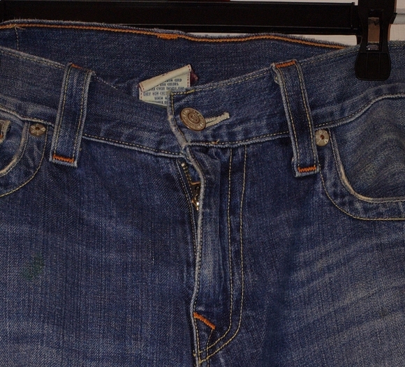 True Religion Distressed Blue Jean Shorts - Picture 8 of 13